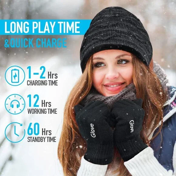 Bluetooth Beanie Hat Stocking Stuffers for Men Women V5.0 Wireless Musical Bluet